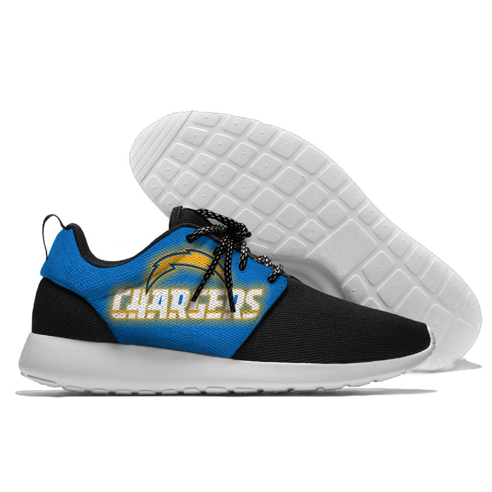 Women's NFL San Diego Chargers Roshe Style Lightweight Running Shoes 003